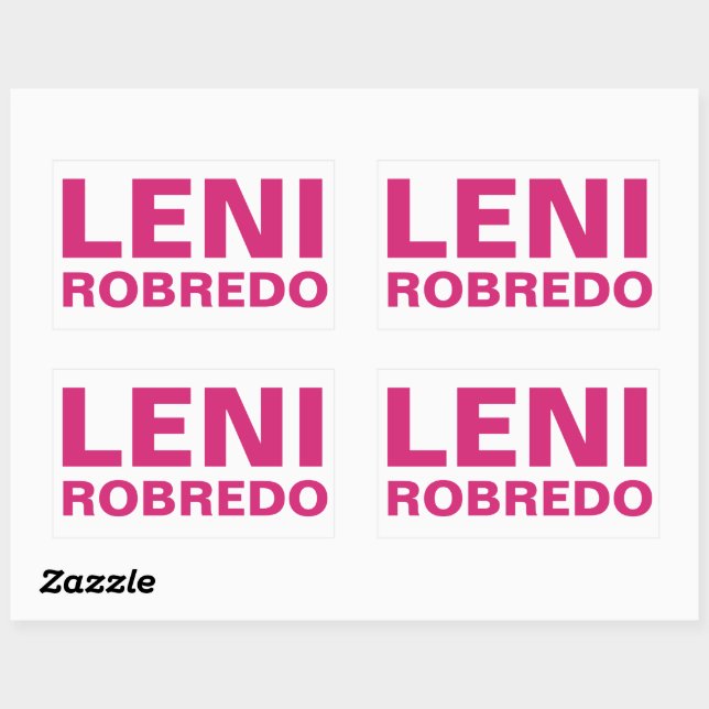 Ich unterstütze Vizepräsident LENI Robredo CUSTOMI Rechteckiger Aufkleber (Blatt)