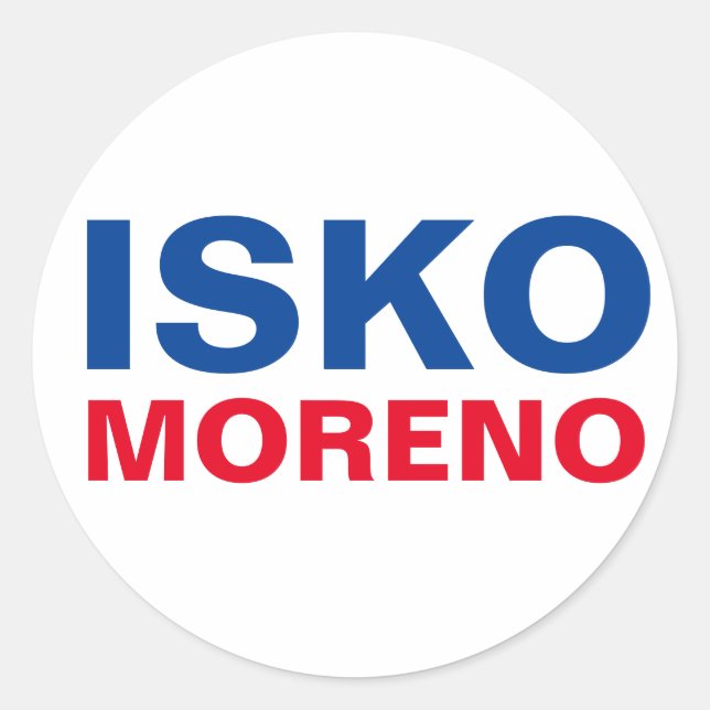 Ich unterstütze Yorme ISKO Moreno CUSTOMIZABLE Runder Aufkleber (Vorderseite)