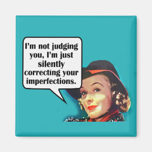 Ich urteile dir nicht... Retro-Frau Magnet