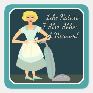 Ich verabscheue ein Vakuum Quadratischer Aufkleber