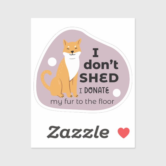 Ich verbringe keine niedliche Shiba inu Hundellila Aufkleber (Blatt)