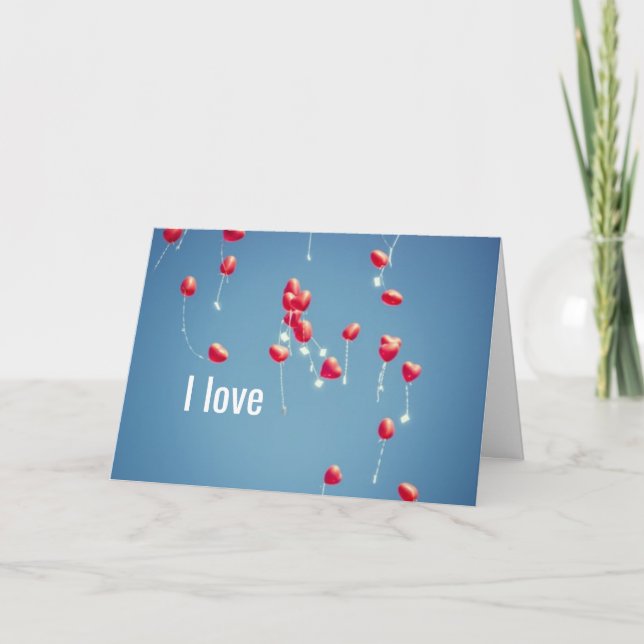 Ich verbringe Liebe mit Ihnen Karte (Vorderseite)