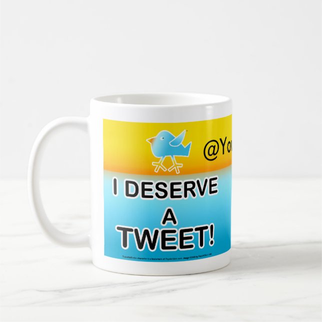 Ich verdiene eine getweeteteschale kaffeetasse (Links)
