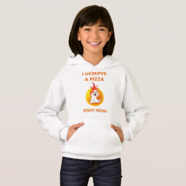 Ich verdiene gerade einen Pizzaslogan mit wütender Hoodie
