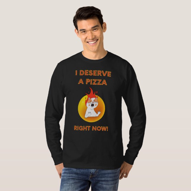 Ich verdiene gerade einen Pizzaslogan mit wütender T-Shirt (Vorne ganz)