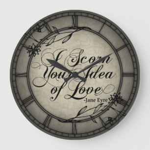 Ich verfolge Ihre Vorstellung von Liebe Große Wanduhr