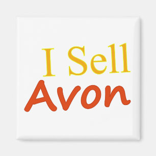 Ich-Verkauf-Avon-Weißer Hintergrund Magnet