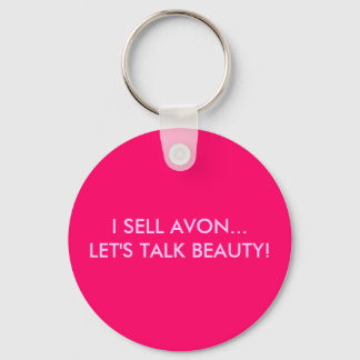 ICH VERKAUFE AVON...LASS'S REDEN SCHÖNHEIT! SCHLÜSSELANHÄNGER