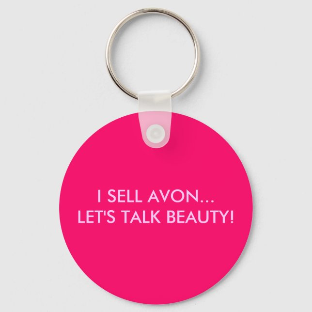 ICH VERKAUFE AVON...LASS'S REDEN SCHÖNHEIT! SCHLÜSSELANHÄNGER (Vorderseite)