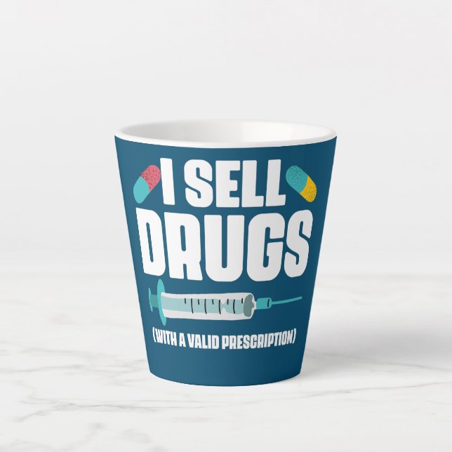 Ich verkaufe Medikamente mit einem gültigen Rezept Milchtasse (Vorderseite)