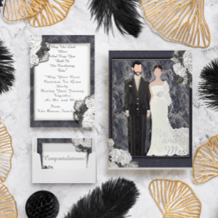 Ich verkünde euch Ehefrau und Mann Hochzeit Folien Feiertagskarte