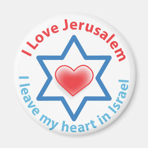 Ich verlasse mein Herz in Israel - i-Liebe Magnet
