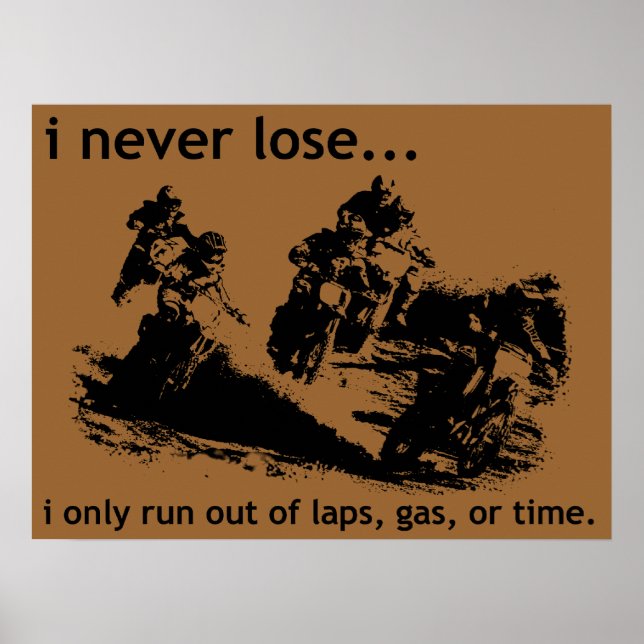 Ich verliere niemals das Motocross-Poster des Schm Poster (Vorne)