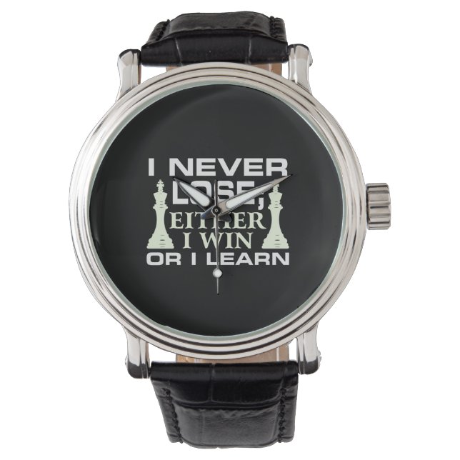 Ich verliere niemals entweder den Gewinn oder lern Armbanduhr (Vorderseite)