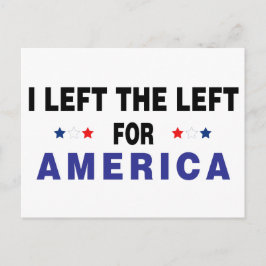 Ich Verließ die Links für Amerika Postkarte