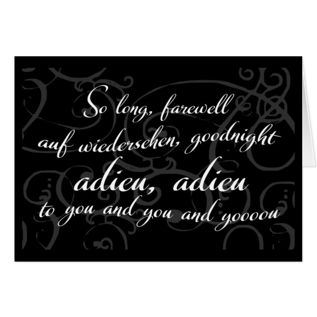 Ich verließ Karte (Vorderseite (Horizontal))