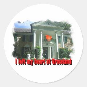 Ich verließ mein Herz bei Graceland Runder Aufkleber