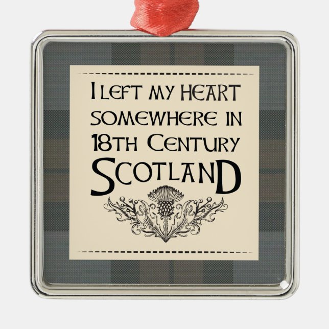 Ich verließ mein Herz in Schottland Ornament Aus Metall (Vorne)