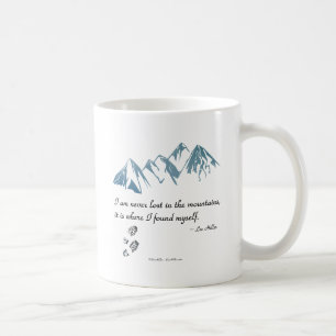 Ich verlire mich nie in den Bergen, es ist der Ort Kaffeetasse