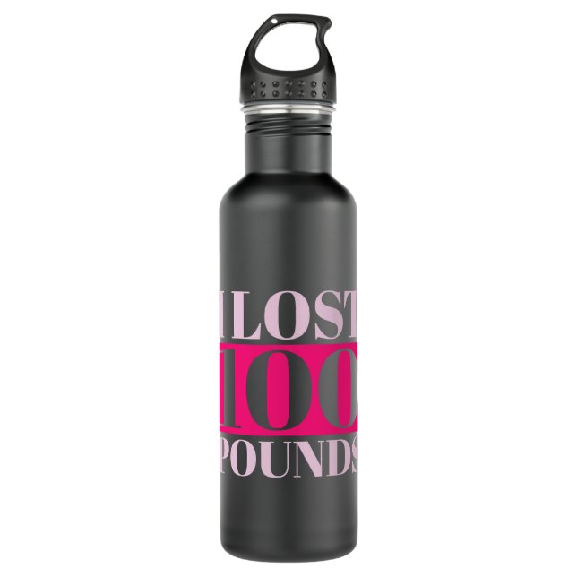 Ich verlor 100 Pfund Gewicht Verlust Motivation Gy Edelstahlflasche (Vorderseite)
