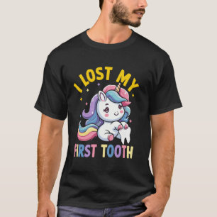 Ich verlor mein erstes Zahn Einhorn Zahnfee Märche T-Shirt