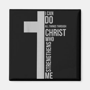 Ich vermag alles durch Christus, der mich stark ma Magnet