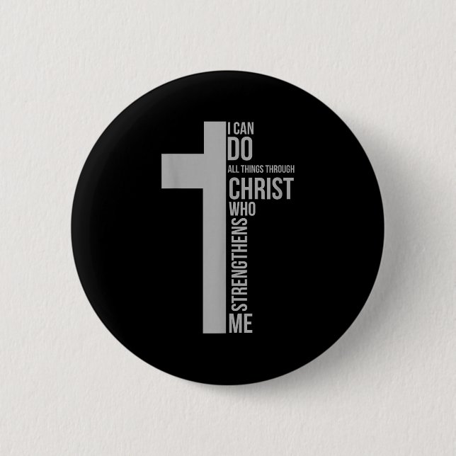 Ich vermag alles durch Christus, der mich stärkt Button (Vorderseite)