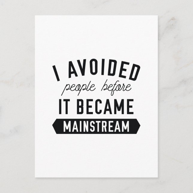 Ich vermeide Menschen Postkarte (Vorderseite)