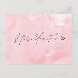 Ich vermisse dein Gesicht Postkarte