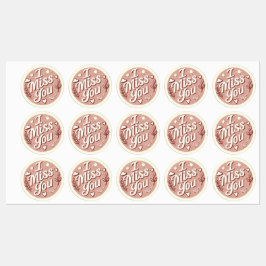 Ich vermisse deine Stickers Sheet Etiketten