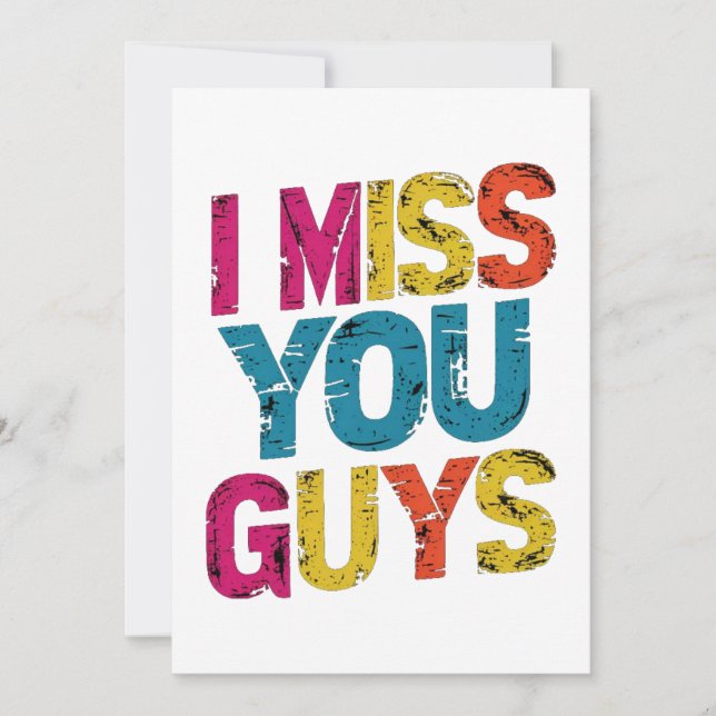 Ich vermisse deine Typ Dankeskarte (Vorderseite)