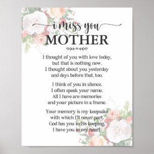 Ich vermisse dich das Poster von Mutter Mutter