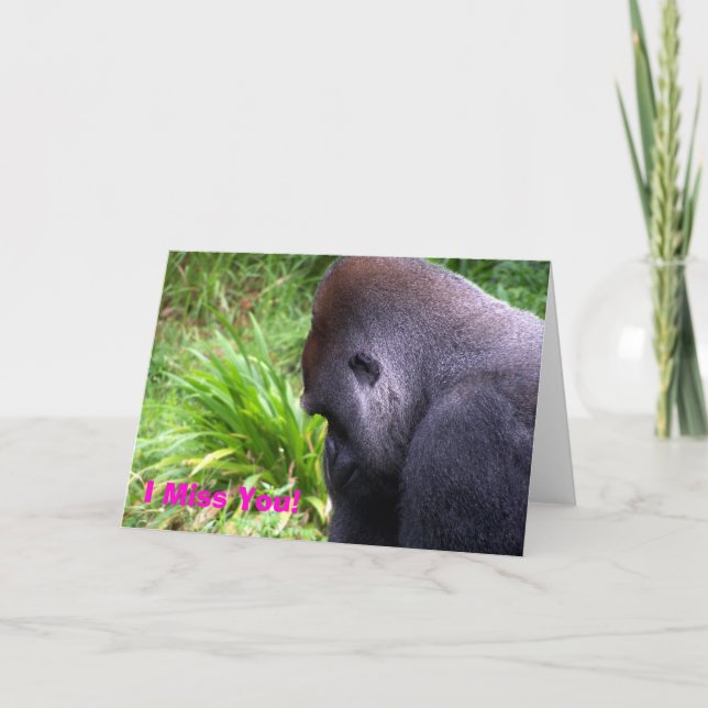 Ich vermisse dich! Gorilla Card Karte (Vorderseite)