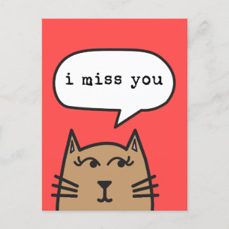 Ich vermisse dich mit Bae Cat Postkarte
