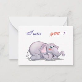 Ich vermisse dich mitteilungskarte