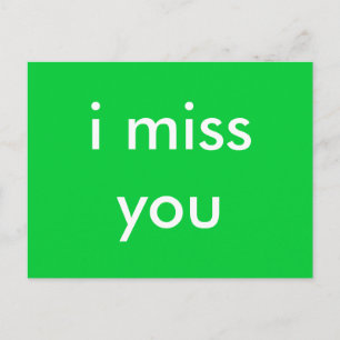 Ich vermisse dich postkarte