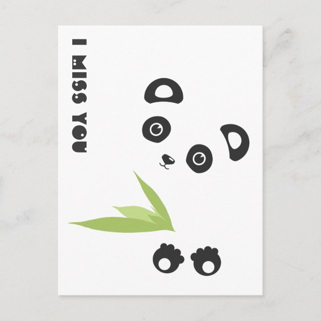 Ich vermisse dich postkarte (Vorderseite)