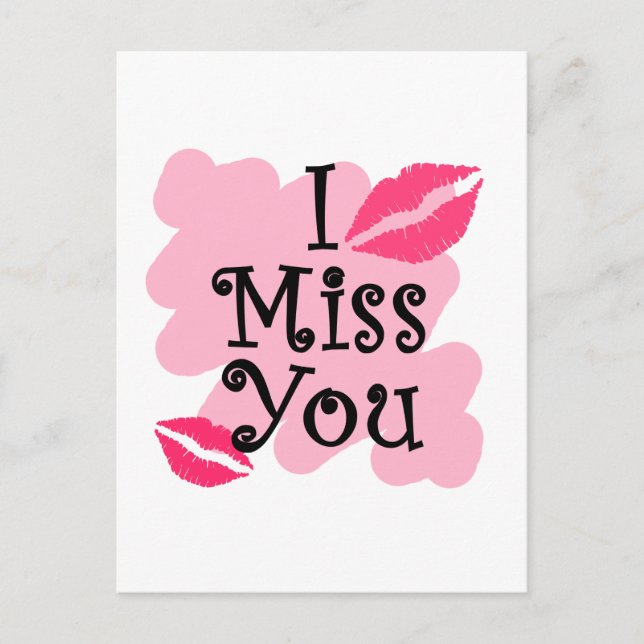 Ich vermisse dich postkarte (Vorderseite)