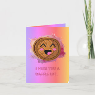 Ich vermisse dich sehr - ein Waffel-haufen Witzige Karte