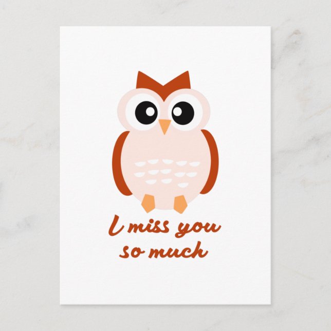 Ich vermisse dich so sehr postkarte (Vorderseite)