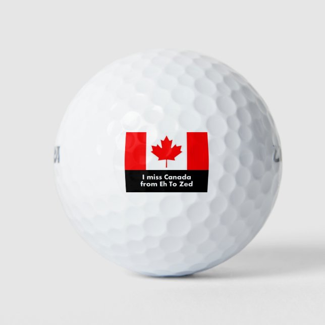 Ich vermisse Kanada von Eh bis Zed Golfball (Vorderseite)