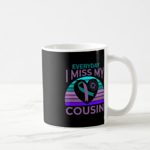 Ich vermisse mein Cousin Herz Sonnenblumen Selbstm Kaffeetasse