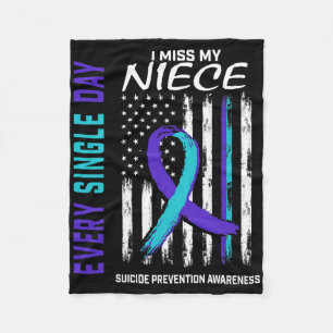 Ich vermisse mein Niece Suicide Awareness Preventi Fleecedecke
