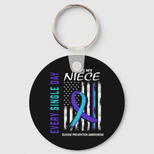 Ich vermisse mein Niece Suicide Awareness Preventi Schlüsselanhänger