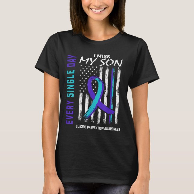 Ich vermisse mein Sohn, das Bewusstsein für Selbst T-Shirt (Vorderseite)