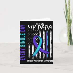 Ich vermisse meine Papa Suicide Awareness Preventi Karte