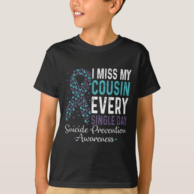 Ich vermisse meinen Cousin Jeden Single Suizid Pre T-Shirt (Vorderseite)