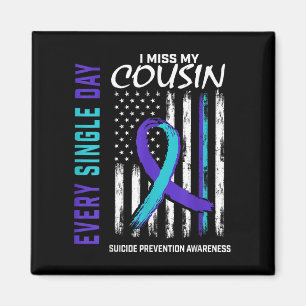 Ich vermisse meinen Cousin Suizidbewusstsein Aware Magnet