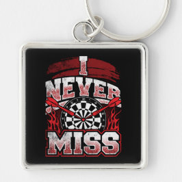 Ich vermisse nie Premium Dart Schlüsselanhänger
