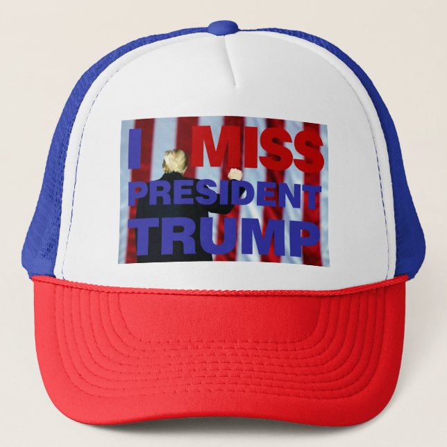 Ich vermisse Präsident Trump Truckerkappe (Vorderseite)